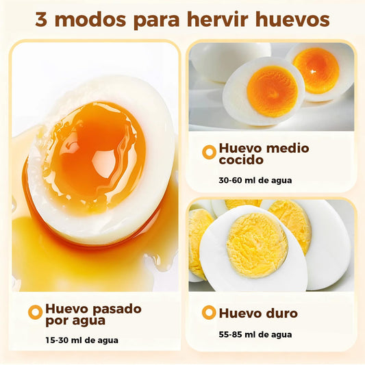 YASHE Cocedor de huevos, 7 huevos duros, a la plancha y pasados por agua, Incluye vaso medidor, bandeja y tapa libres de BPA, Apagado automático, Apagado automático