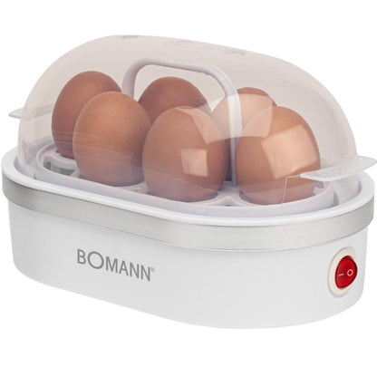BOMANN EK5022CB - Cocedor de huevos - 400 Watts - Interruptor encendido/apagado - Con zumbador sonoro - Blanco