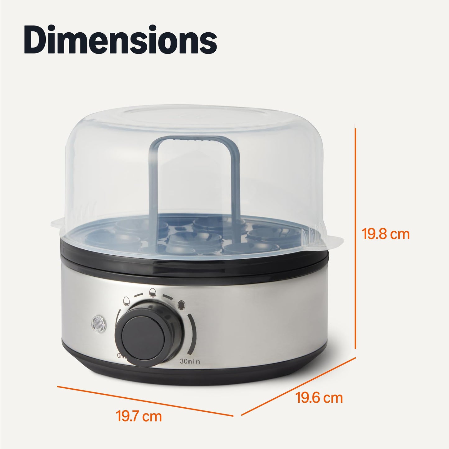 Amazon Basics Hervidor eléctrico y escalfador de huevos, capacidad para 7 huevos, sin BPA, negro