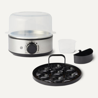 Amazon Basics Hervidor eléctrico y escalfador de huevos, capacidad para 7 huevos, sin BPA, negro