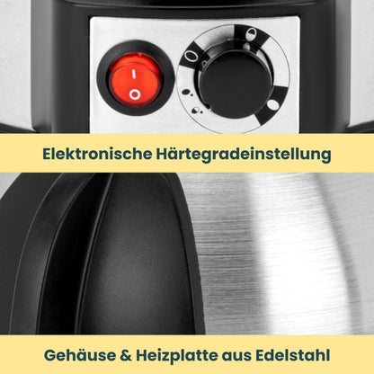 Hervidor de huevos eléctrico Clatronic para hasta 7 huevos | acero inoxidable con ajuste de ebullición fuerte | interruptor de encendido/apagado iluminado | 400 vatios | acero inoxidable | EK 3321